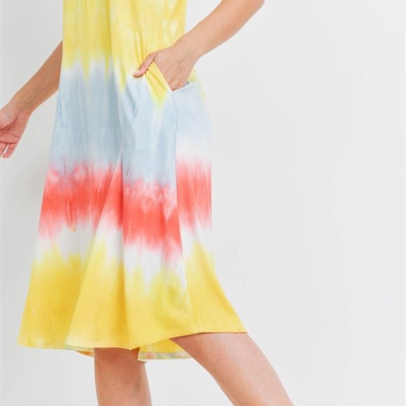 Rainbow Stripe midi Dress - Picture 4 of 14